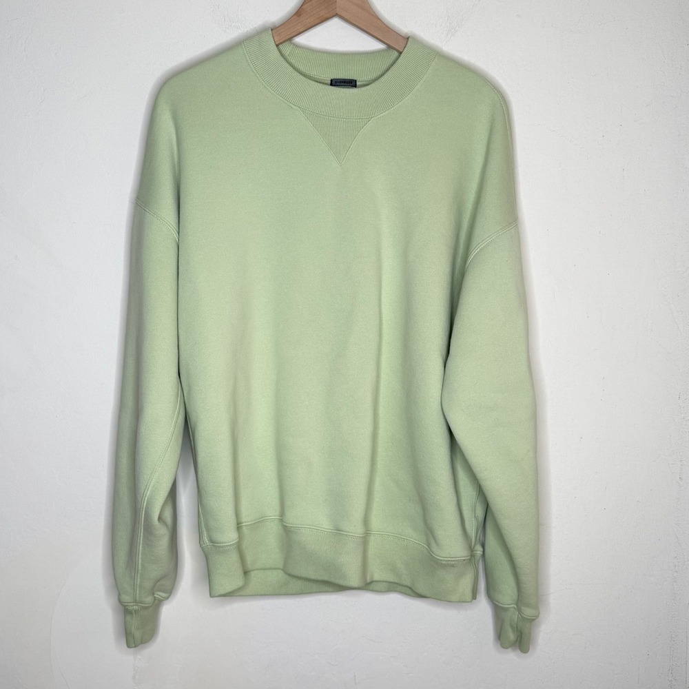 Abercrombie & Fitch Oversized Sweatshirt Medium Sage Green Cotton Fleece Cozy